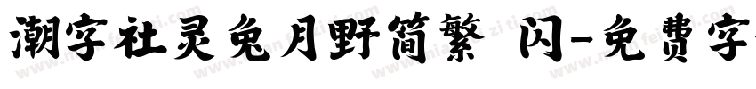 潮字社灵兔月野简繁 闪字体转换